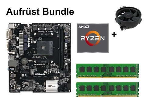 Bundle asrock b450m - asrock, +