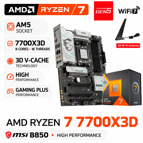 Amd ryzen 7700x3d msi - 7700x3d, +